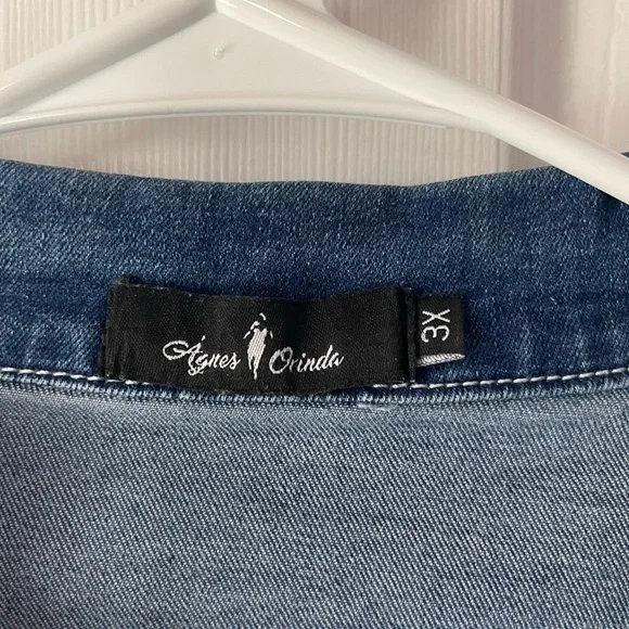 Cropped Blue Denim Jacket - Picture 3 of 4